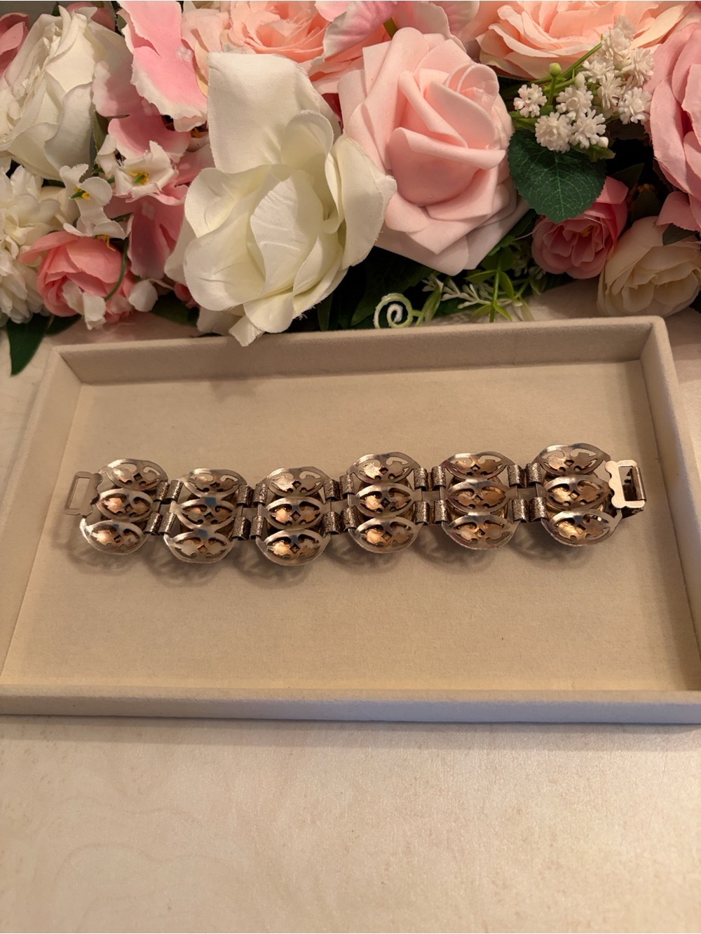 Multicolor Scarab Stone Link Bracelet - Women Jewelry - Picture 3 of 6